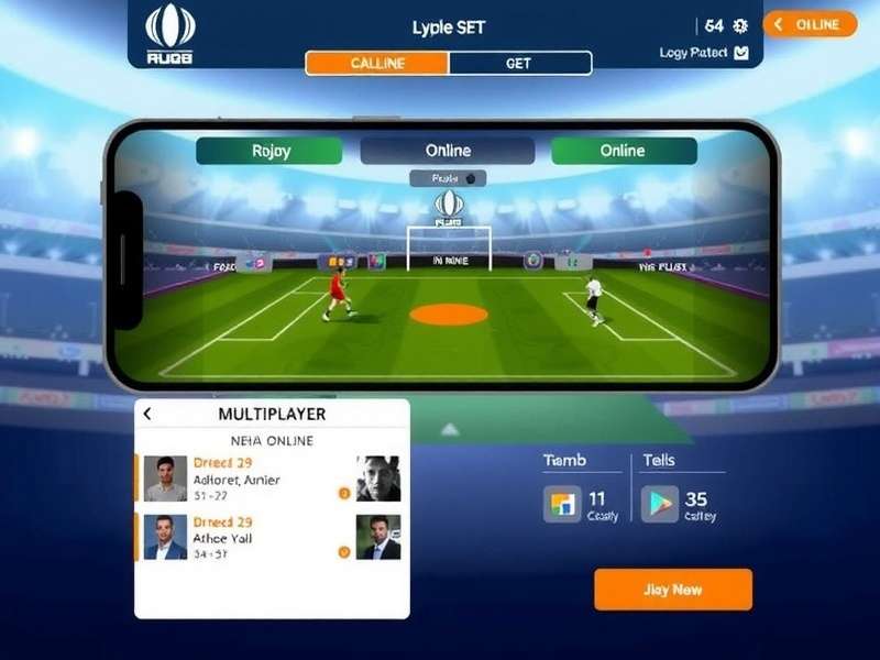 Rugby Champions India League Multiplayer Battle Rugby Champions India League multiplayer mode showing two players competing online with chat interface